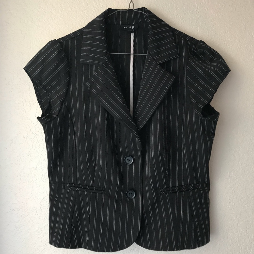 Snap Pin Stripe Blazer